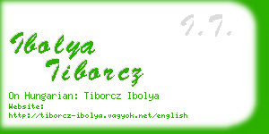 ibolya tiborcz business card